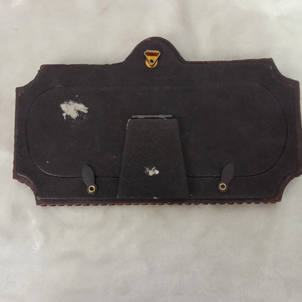 Western Heritage Figi Horse Horseshoe Triple Picture Frame Hand Painted Rustic